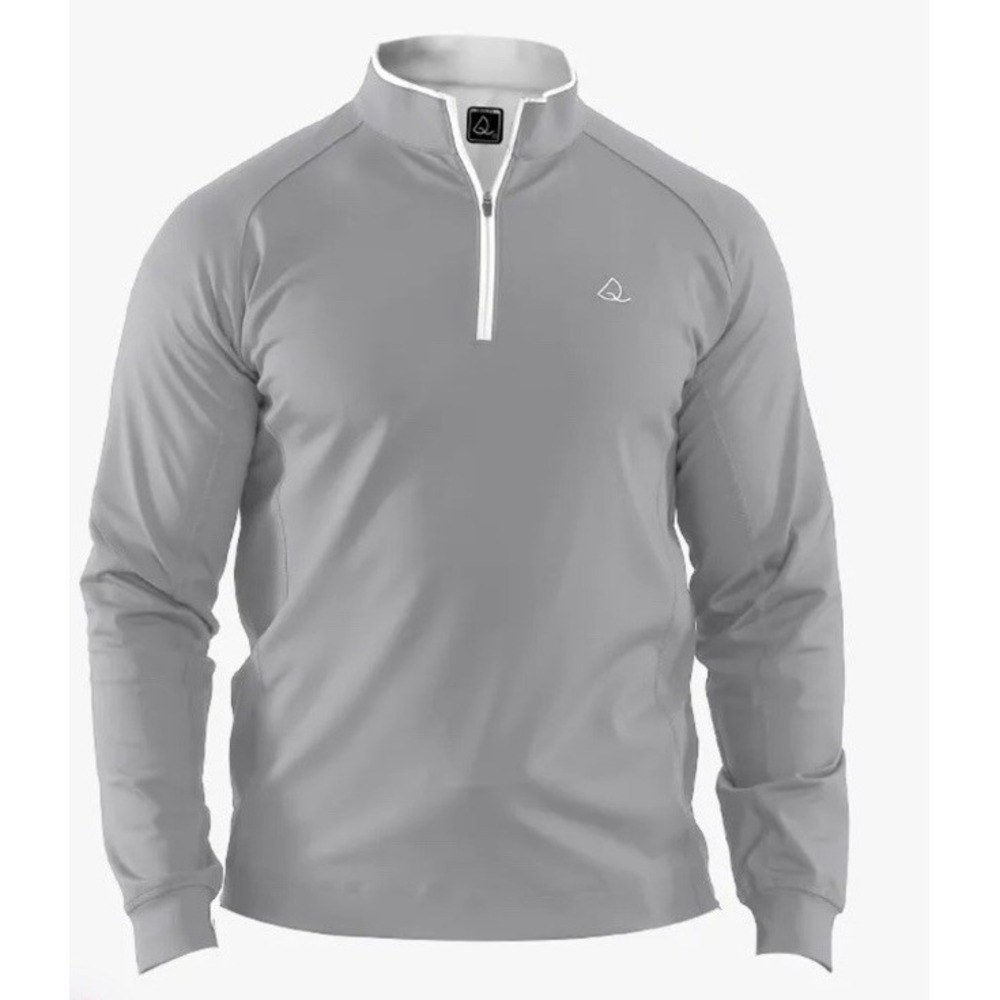 DEOLAX Golf 1/4 Zip Mens 2XL Gray Pullover Performance Stretch Comfort NWT